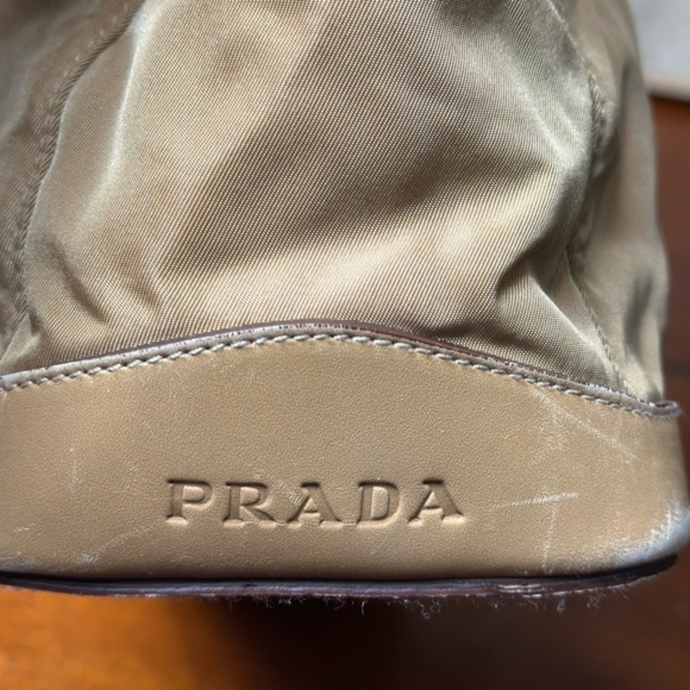 AUTHENTIC Prada Tessuto Cuoio Shoulder Bag. Tan. - Picture 11 of 16